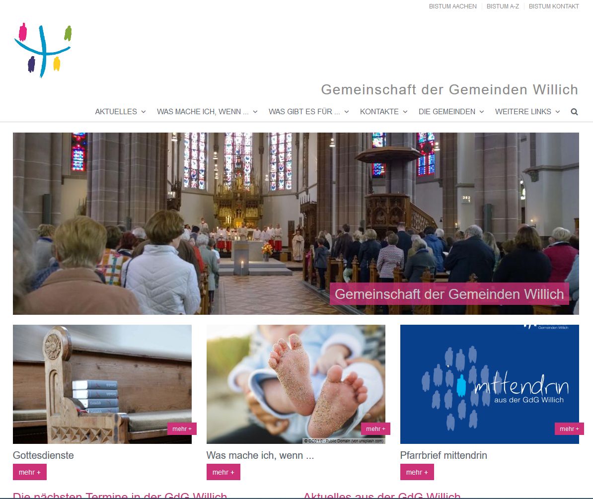 Neue Startseite (c) Bistum Aachen