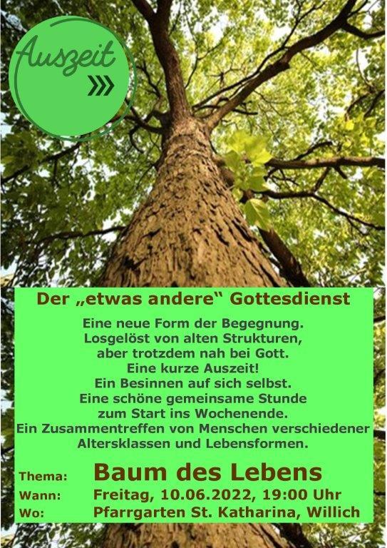 Auszeit-Plakat-Juni 2022 Baum des Lebens