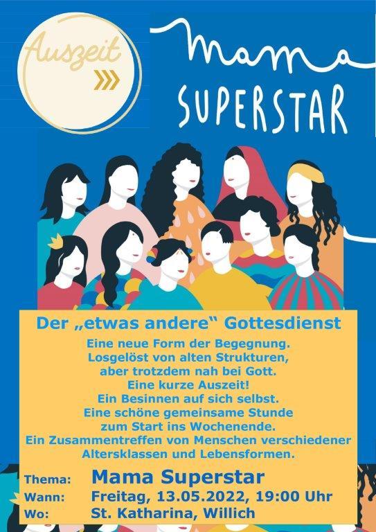 Auszeit-Plakat-Mai 2022 Mama Superstar