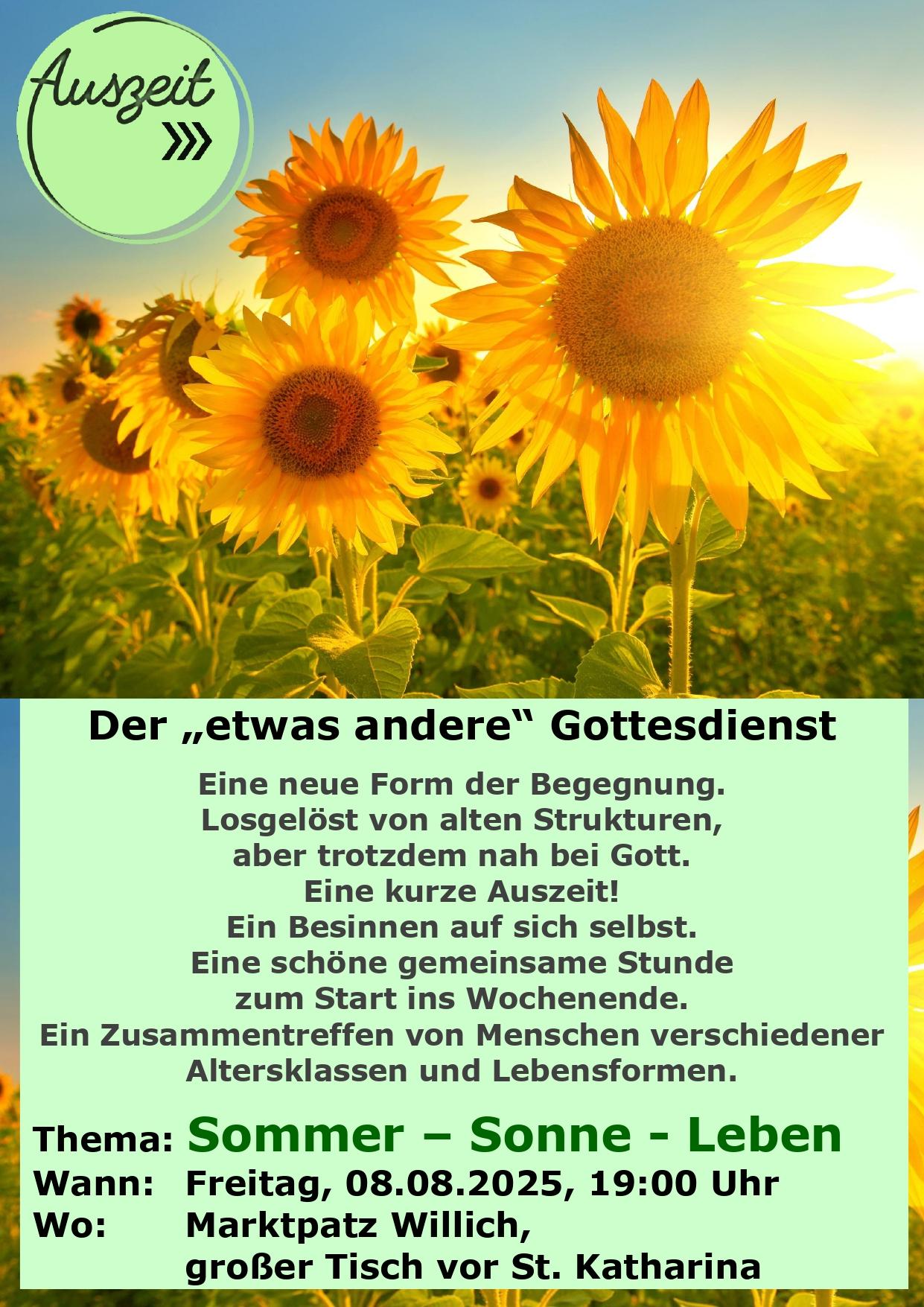 48-Auszeit-Plakat August 2025_Sommer-Sonne-Leben