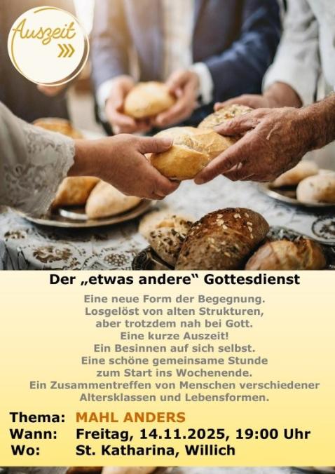 51-Auszeit-Plakat November 2025 Agape (c) Maria Wefers