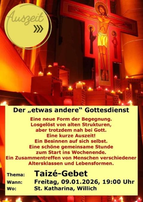 53-Auszeit-Plakat Januar 2026-Taizé (c) Maria Wefers